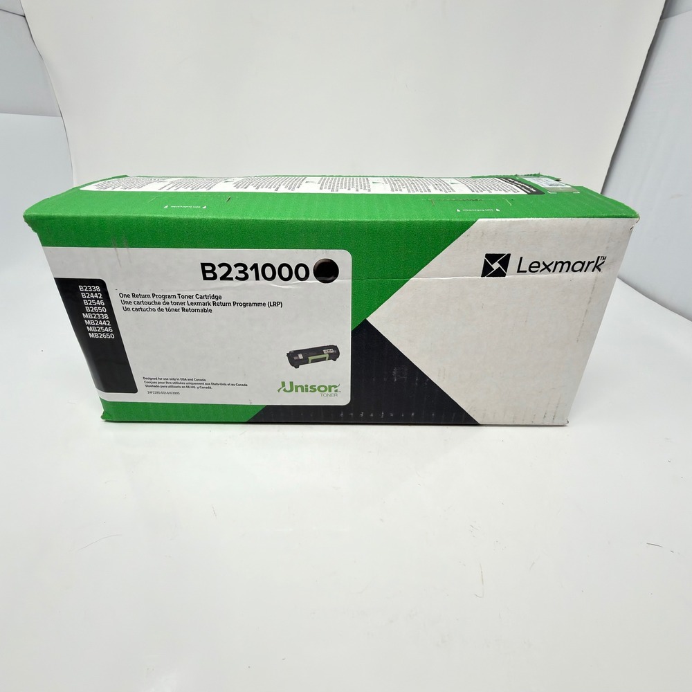 Lexmark B231000 Toner Cartridge Black Return Program Unison Compatible